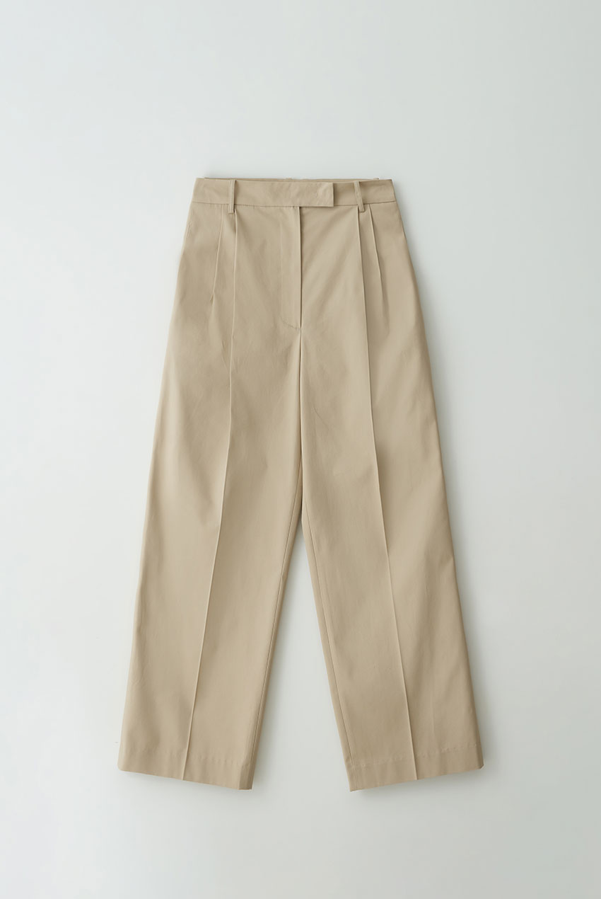 3rd/ Pleats Cotton Trousers (Beige)