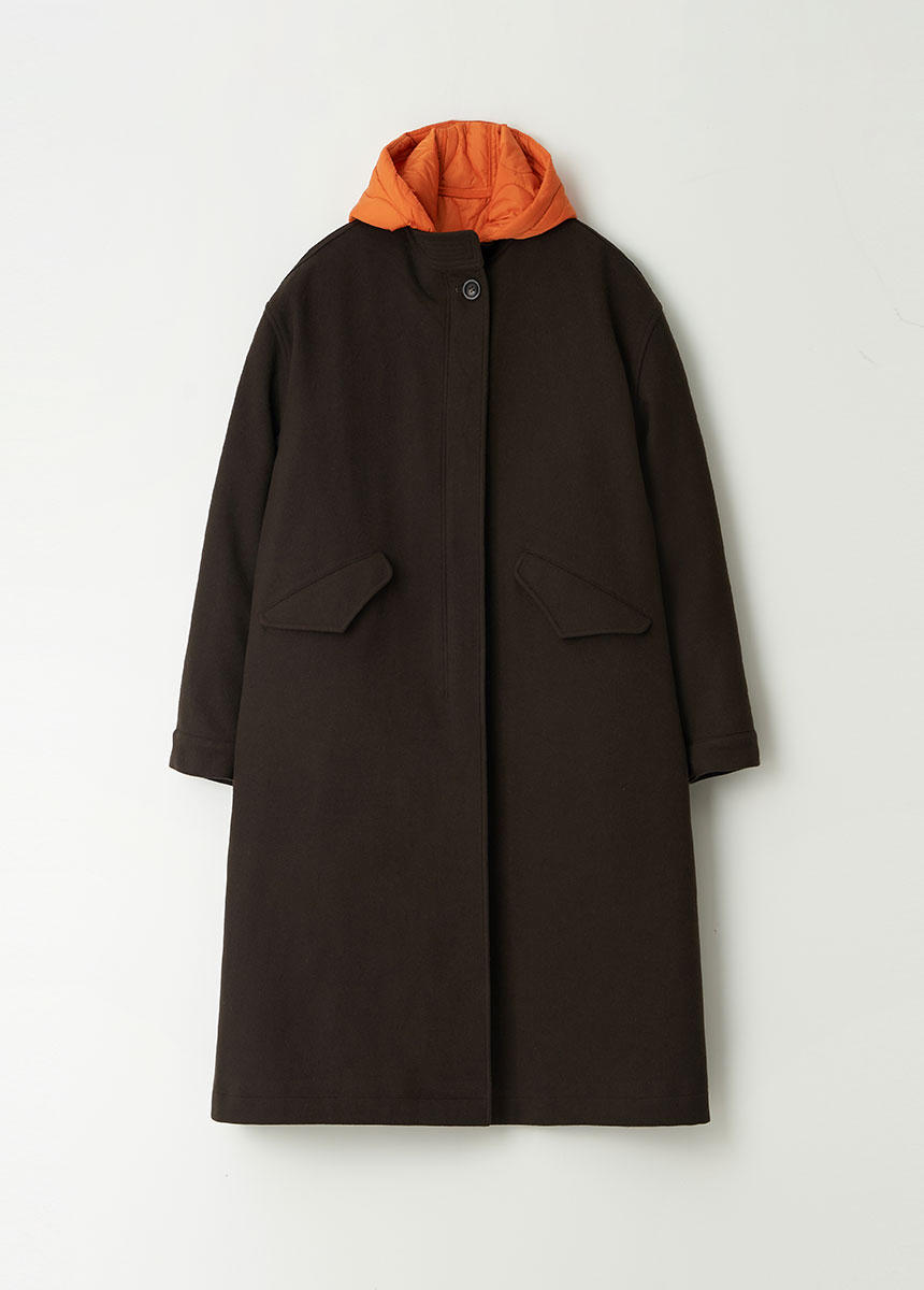 2nd/Dover  Wool Hood Coat (Brown)